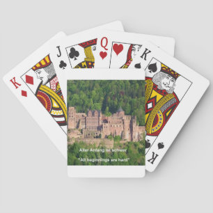 Neuschwanstein Castle Frankfurt & German Quote Playing Cards
