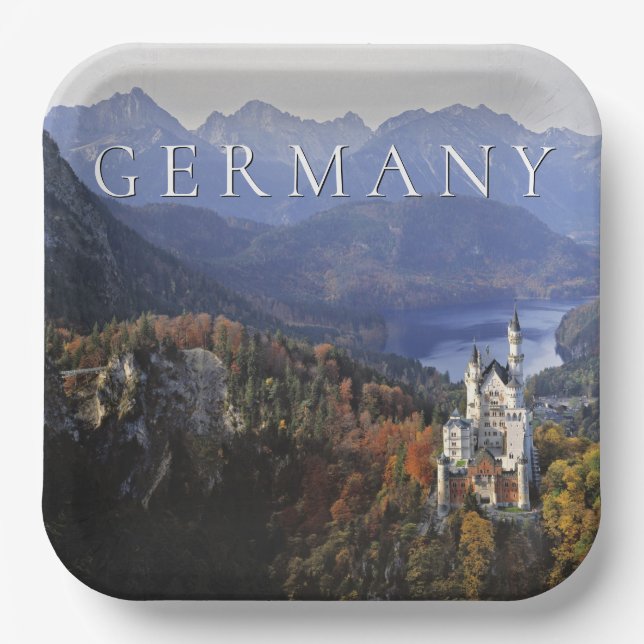 Neuschwanstein Castle | Germany, Bavaria Paper Plate (Front)