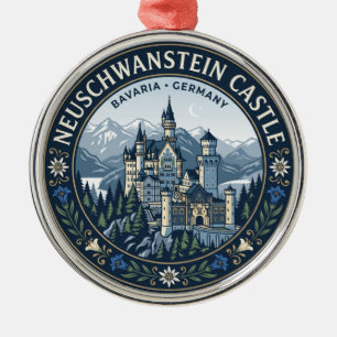 Neuschwanstein Castle Germany Metal Tree Decoration