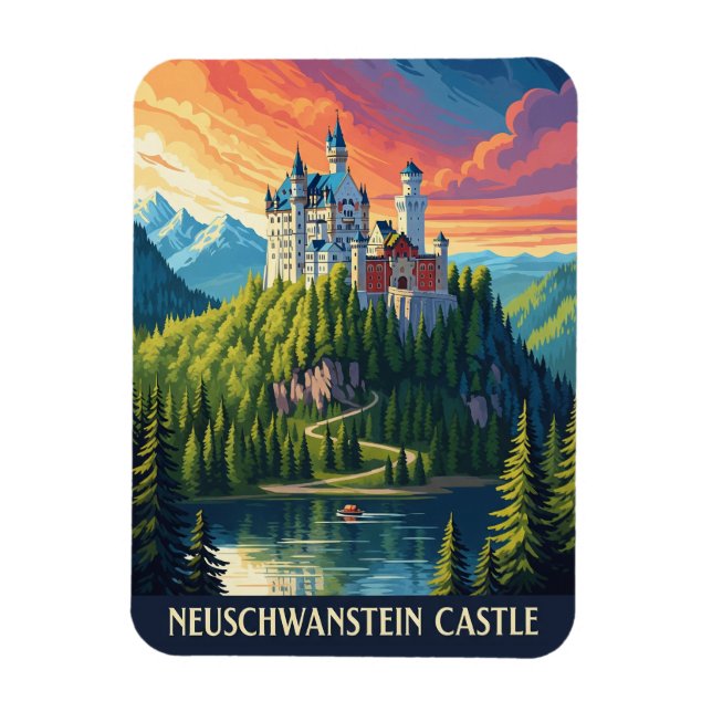 Neuschwanstein Castle Germany Travel Magnet (Vertical)