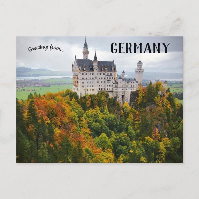Neuschwanstein Castle Hohenschwangau Germany Postcard (Front)