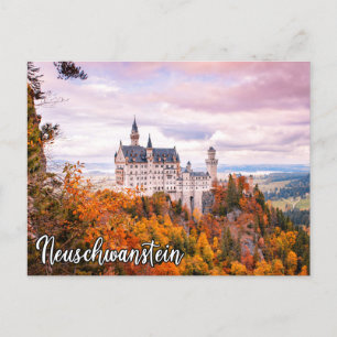 Neuschwanstein Castle In Autumn Postcard