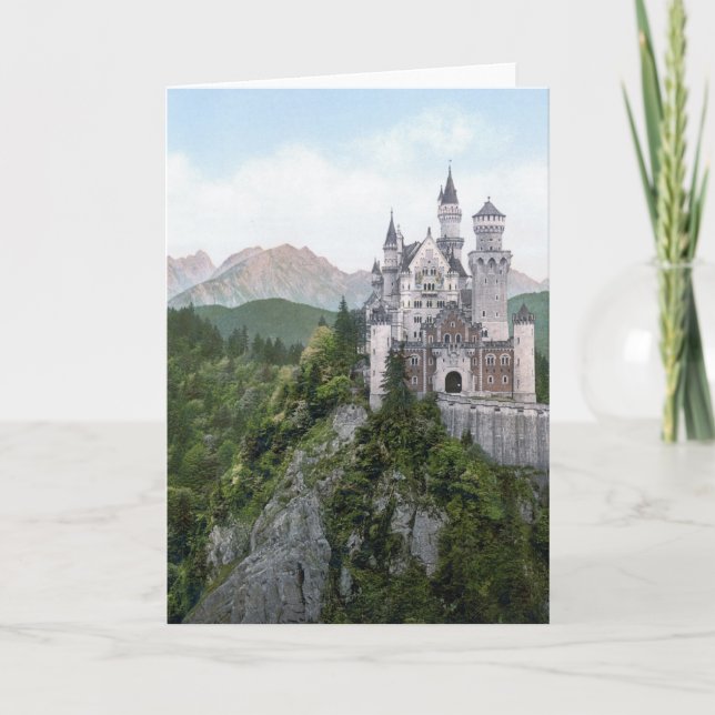 Neuschwanstein Castle Lithograph Card (Front)