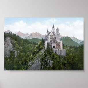 Neuschwanstein Castle Lithograph Poster