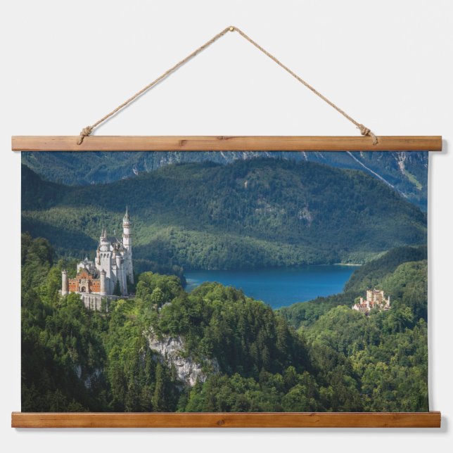 Neuschwanstein Castle, Schwangau, Germany Hanging Tapestry (Front)