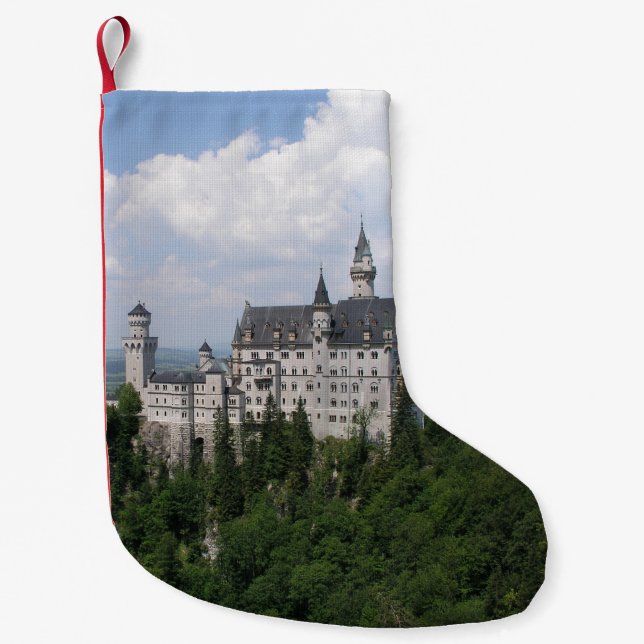 Neuschwanstein Castle Small Christmas Stocking (Front)