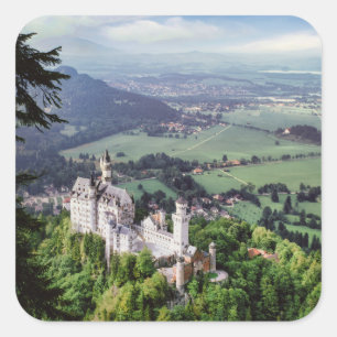 Neuschwanstein Castle Square Sticker