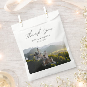 Neuschwanstein Castle Wedding Photo Thank You Favour Bags