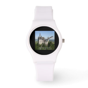 Neuschwanstein Castle Womens White Silicone Watch