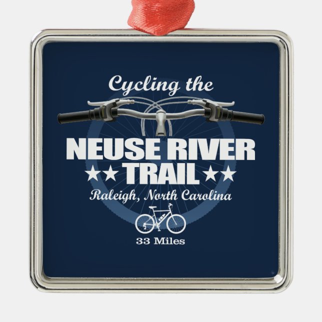 Neuse River Trail (H2) Metal Tree Decoration (Front)