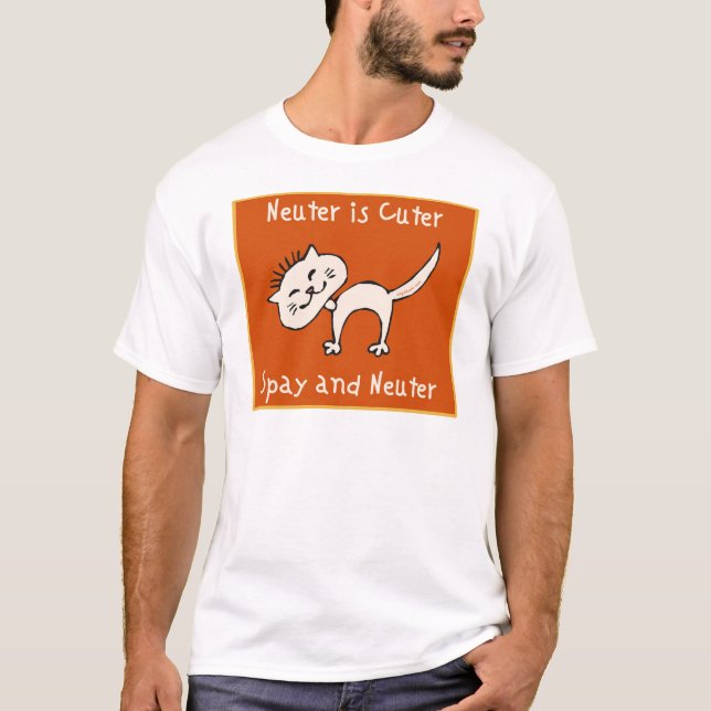 Neuter is Cuter (Cat) T-Shirt (Front)