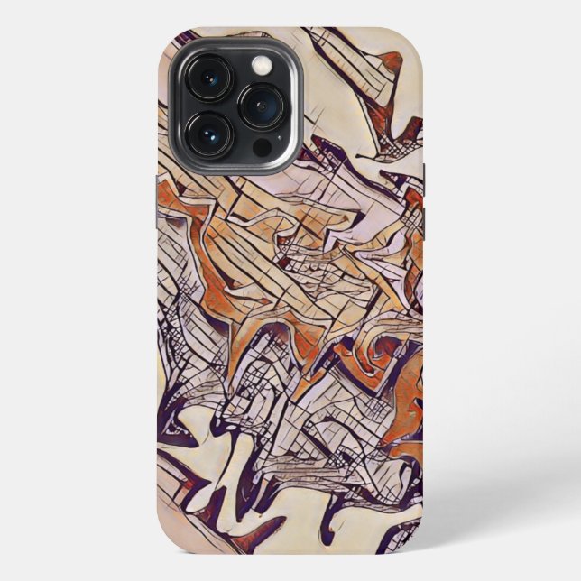 Neutral Abstract Fun Guys Masculine Modern iPhone Case (Back)