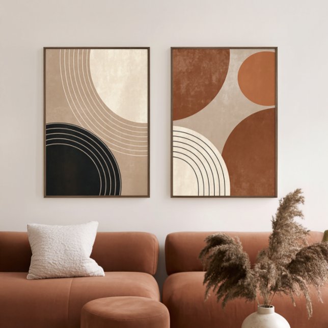 Neutral Abstract Japandi Geometric Wall Art (Creator Uploaded)