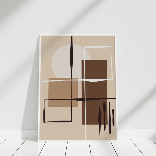 Neutral Abstract Shapes Wall Art