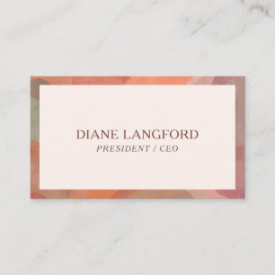 Neutral Abstract Watercolor Modern Business Card
