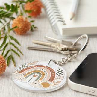 Neutral Aesthetic Key Ring