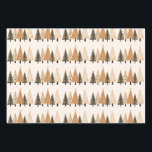 Neutral Afrocentric Tribal Christmas Tree  Wrapping Paper Sheet<br><div class="desc">Neutral watercolor trees make these winter Forest wrapping paper sheets perfect for the holidays.</div>