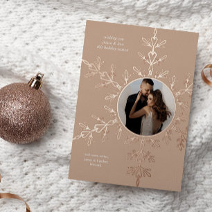 Neutral and Rose Gold Snowflake Photo