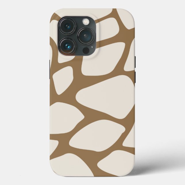 Neutral Animal Print Minimalist Tough Case iPhone (Back)
