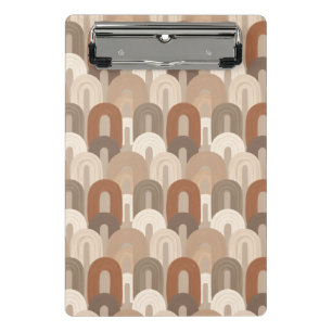 Neutral Arch Abstract Pattern Mini Clipboard