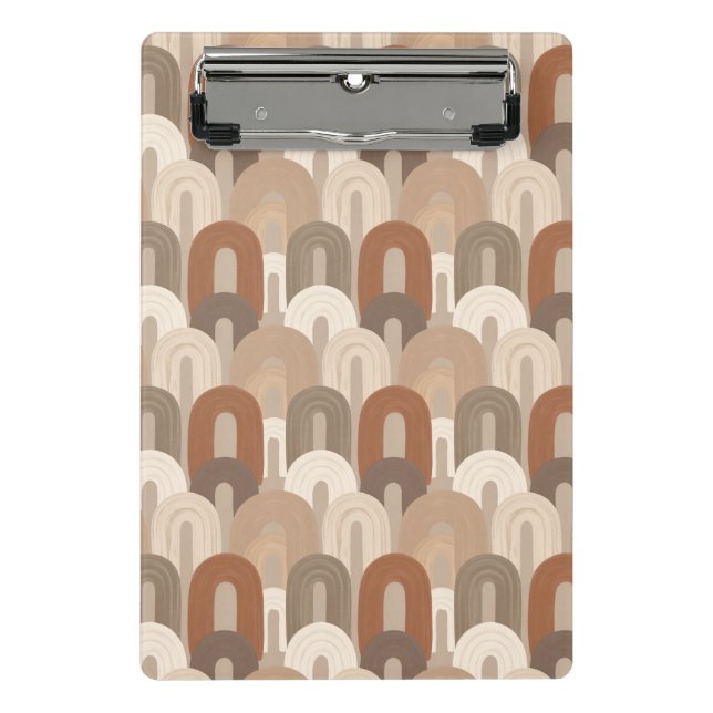 Neutral Arch Abstract Pattern Mini Clipboard (Front)