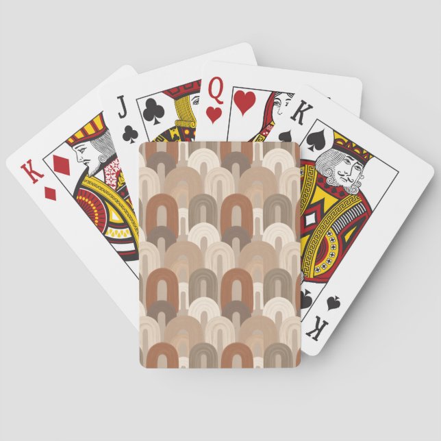 Neutral Arch Abstract Pattern Playing Cards (Back)
