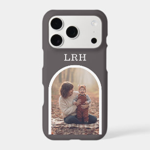 Neutral Arch Frame Photo Monogram iPhone 17 Case