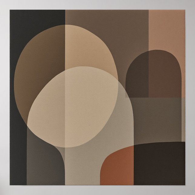 Neutral Assembly Warm Minimalist Design Poster (Front)