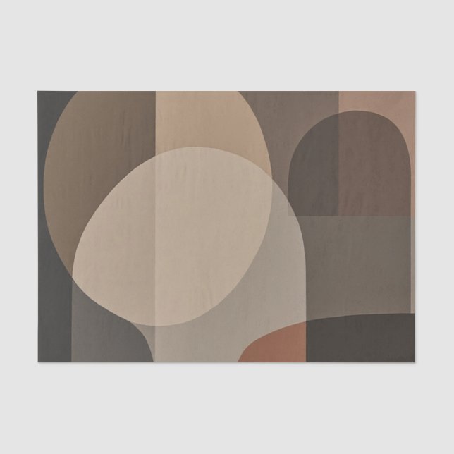 Neutral Assembly Warm Minimalist Design Tissue Paper (Front)
