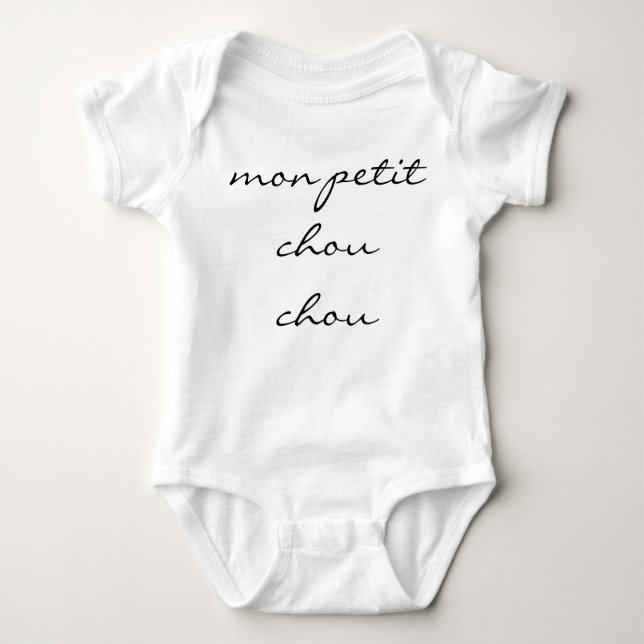 Neutral Baby Bodysuit "mon petit chou chou" (Front)