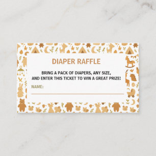 Neutral Baby Boy Shower Cute Safari Animal Enclosure Card