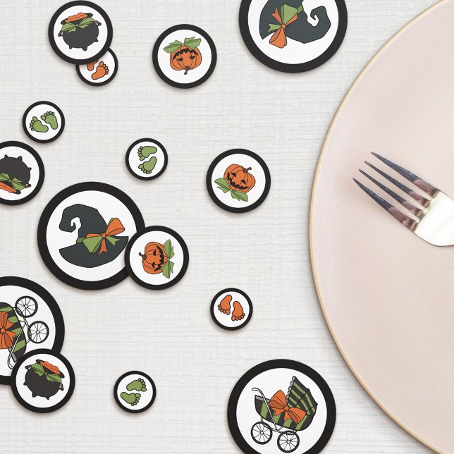 Neutral Baby Brewing Witch Halloween Baby Shower Confetti (Creator Uploaded)