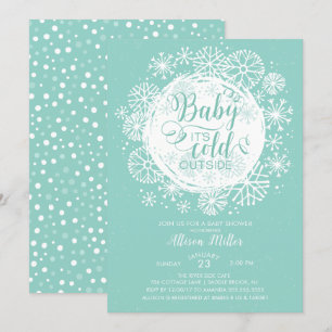 Neutral Baby It's Cold Outside Invitation