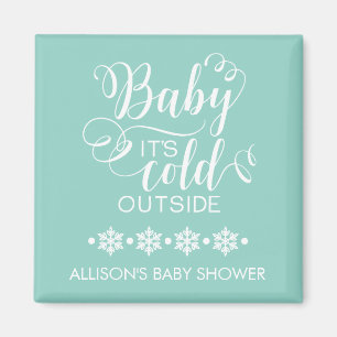 Neutral Baby It's Cold Outside Shower Favour Magnet