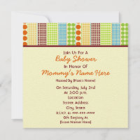 Neutral Baby Shower: Boho Dots Stuffed Bear