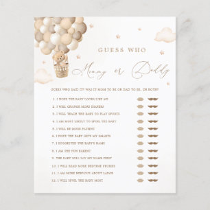 Neutral Baby Shower Mummy or Daddy Game
