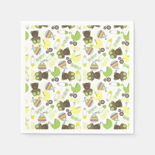Neutral Baby Shower Pattern Napkin