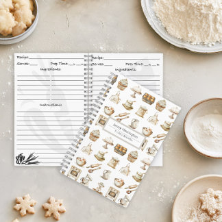 Neutral Baking Queen Family Recipes Notebook