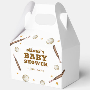Neutral Batter Up Baseball Sport Boy Baby Shower Favour Box