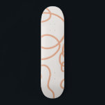 Neutral Beige Abstract Minimal Line Brush Strokes Skateboard<br><div class="desc">Mid Century Modern Abstract Lines Brush Strokes – Minimal Line – Soft neutral beige.</div>