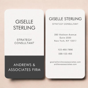 Neutral Beige Black Professional Business Card