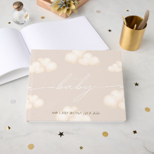 Neutral Beige Cloud 9 Baby Shower  Guest Book