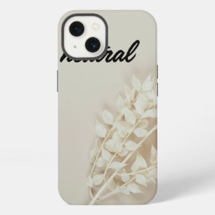 Neutral Beige Floral Aesthetic iPhone 13 Case