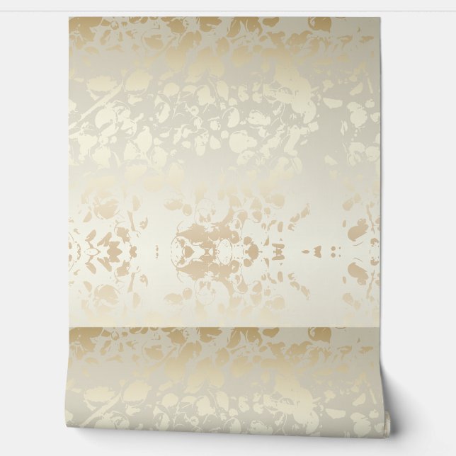 Neutral Beige Floral Seamless Wallpaper  (Unrolling)