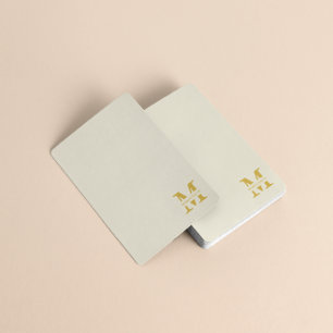 Neutral Beige Gold Monogram Playing Cards