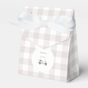 Neutral beige golf favour box