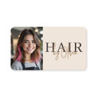 Neutral Beige Hair Stylist Photo QR Code 