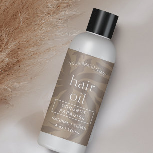 Neutral Beige Modern 4 OZ Cosmetic Bottle Label