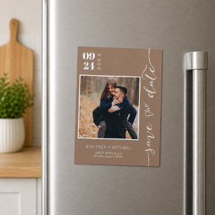 Neutral Beige Photo Save the Date