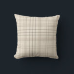 Neutral Beige Plaid Cushion<br><div class="desc">This neutral beige plaid design features a soft classic checked pattern in warm beige and cream tones. The understated color palette gives it a calm versatile look that works beautifully in traditional cottage farmhouse and other neutral interiors. Its timeless plaid layout adds gentle pattern and visual interest while still feeling...</div>
